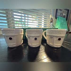 Starbucks 1912 Pikes Place Storefront 3 oz Demi Mugs w/ Gift Boxes